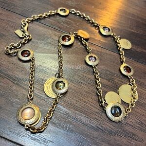 Coach coin chain necklace